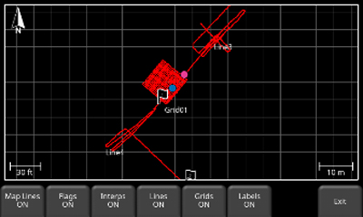 Map View pulesEKKO GPR Map View