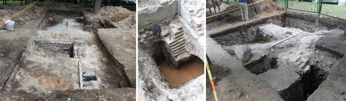 Areas that showed promise in the GPR results were excavated in 2016 to show a number of individual rooms.