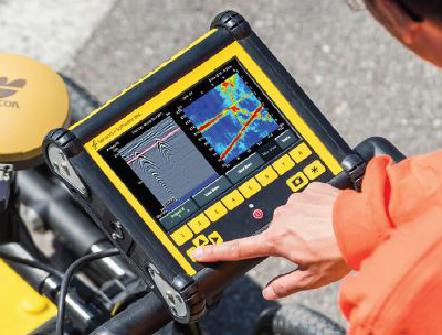 Collecting a grid allows data to be processed into depth slices to reveal utilities at different depths. This helps in mapping utilities at complex sites. Collecting a grid allows data to be processed into depth slices to reveal utilities at different depths. This helps in mapping utilities at complex sites.