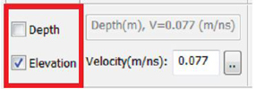 When elevation information is available, the data can be plotted with an elevation axis simply by switching the vertical axis from depth to elevation