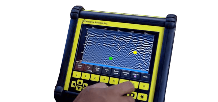 GPR plot attenuation