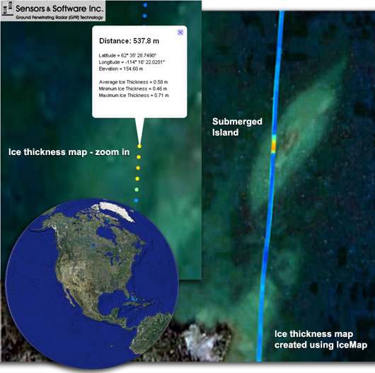 Thin ice patches appear in yellow. Thin ice patches appear in yellow.