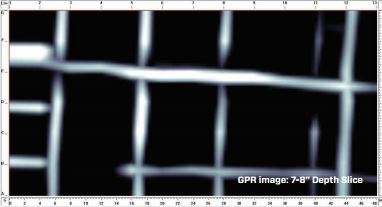 GPR image: 7-8” Depth Slice GPR image: 7-8” Depth Slice
