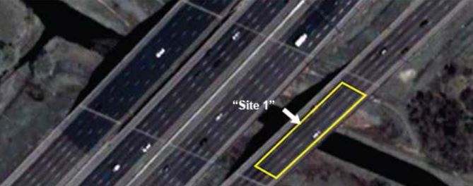 The yellow rectangle in the image above shows a surveyed bridge on the Google Earth map.