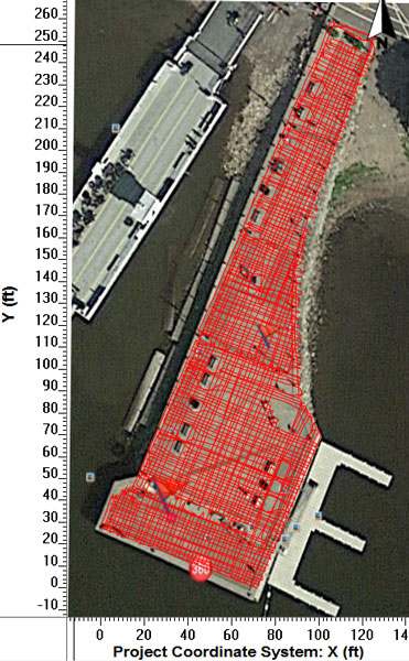 GPR data collection path. GPS positioning allowed for faster and more complete area coverage than an XY grid. GPR data collection path. GPS positioning allowed for faster and more complete area coverage than an XY grid.
