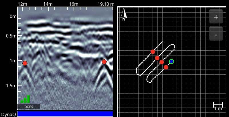 utility locating gpr line scan