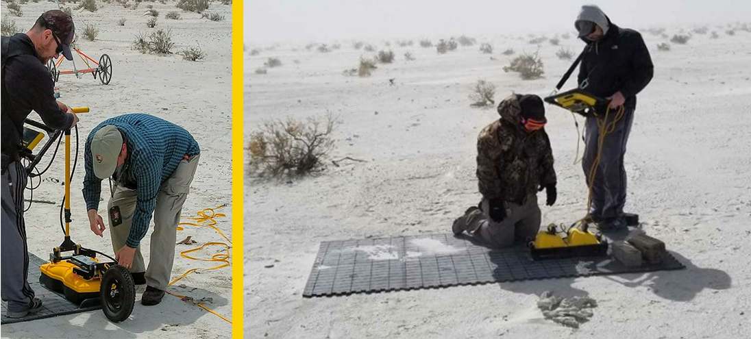 GPR scanning underground foot prints