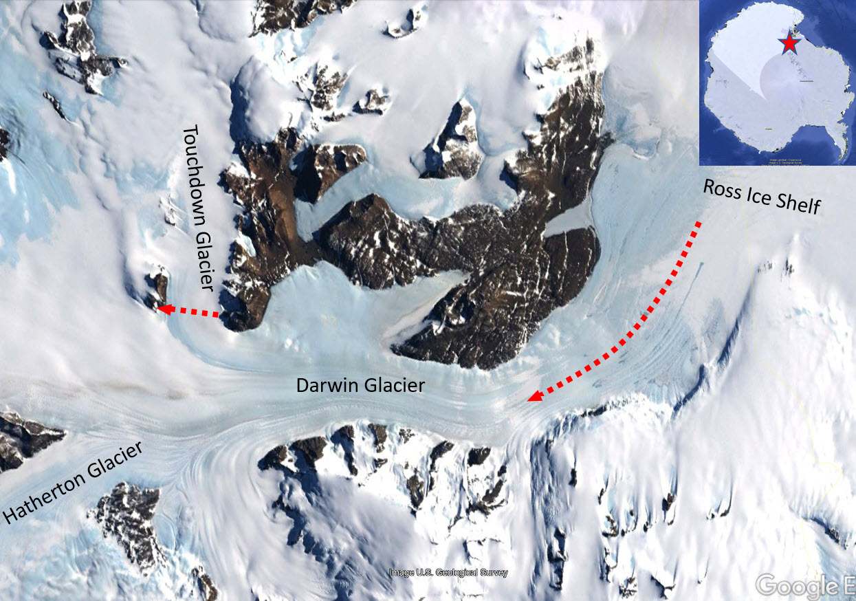 GPR survey area in Antarctica
